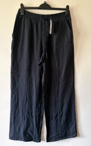 Black linen rich trousers size - rich,