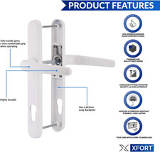 Upvc door handle white - door,