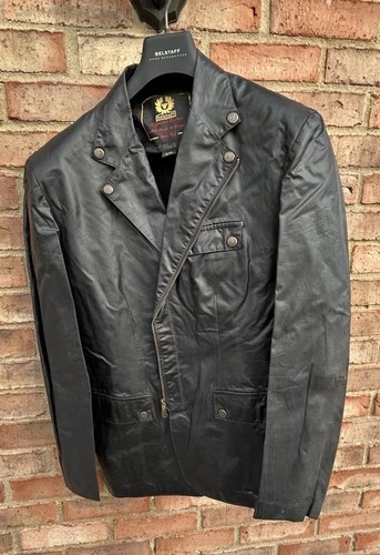 Belstaff black men waxed - men's,