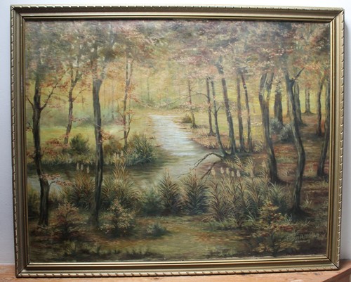Large vintage oil - vintage, painting