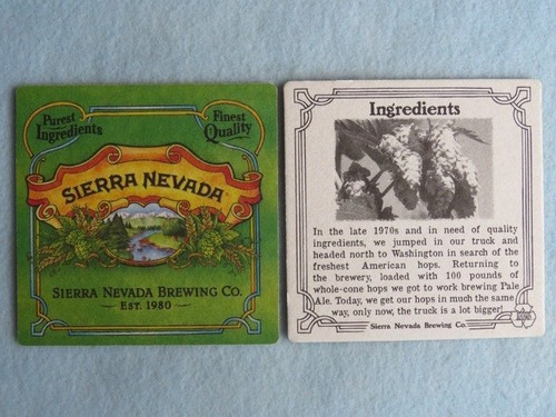Beer coaster sierra nevada - sierra,