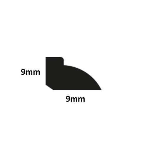 Hardwood glass bead moulding - glass,