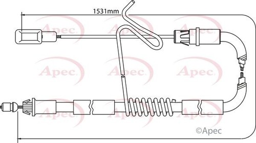 Apec rear left brake cable - rear,