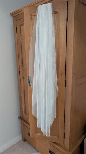 Ivory tulle wedding veil
