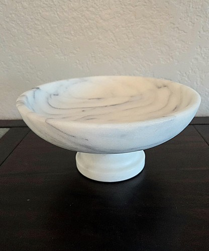 Crate barrel marble pedestal - &,