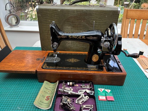 Serviced singer sewing - serviced, machine