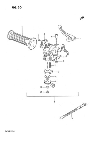 Suzuki genuine left grip - genuine,