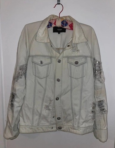 White versace jean jacket - jean,