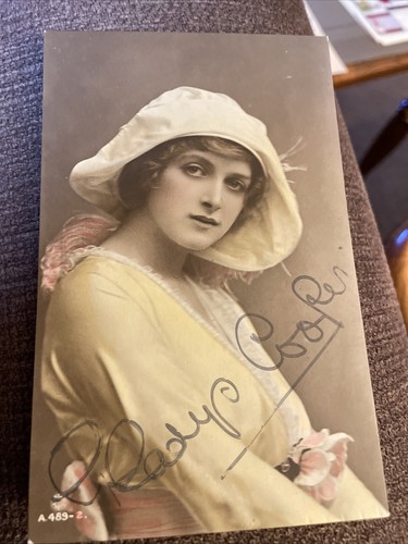 Signed gladys cooper postcard - gladys,