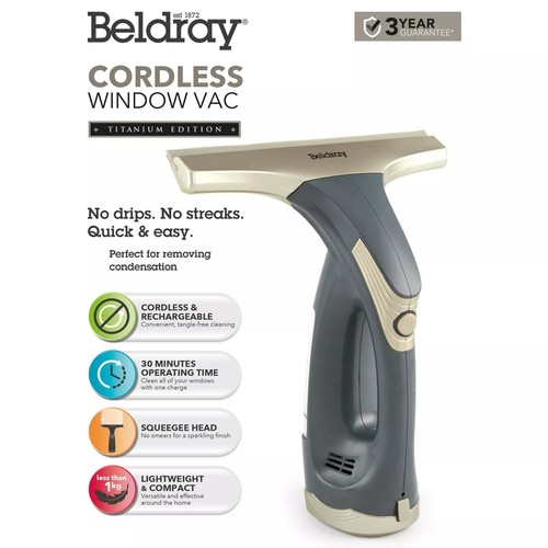 Beldray cordless window - cordless, vac