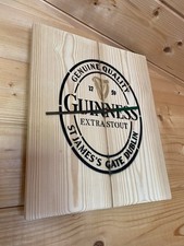 Guinness Branded Wooden Clock. Made From 100% Reclaimed Pine. Father’s Day Gift.