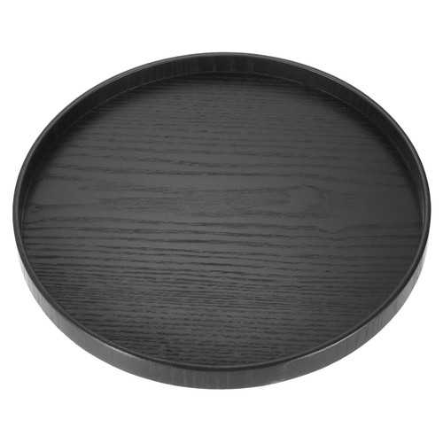 Round wood serving tray - round,