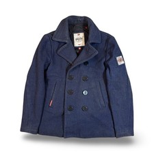 Superdry Military “The Rookie” Navy Wool Peacoat Jacket – Size S