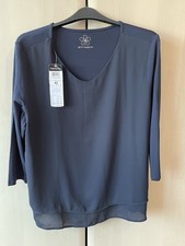 Stylish Navy Blue Layered V Neck Betty Barclay Blouse/Top Size 16