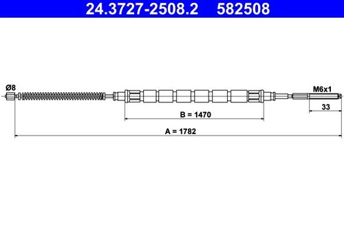 Handbrake cable for skoda - cable,