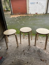 Vintage Ikea Frosta Stacking Stools Set of 3 Mid Century Modern