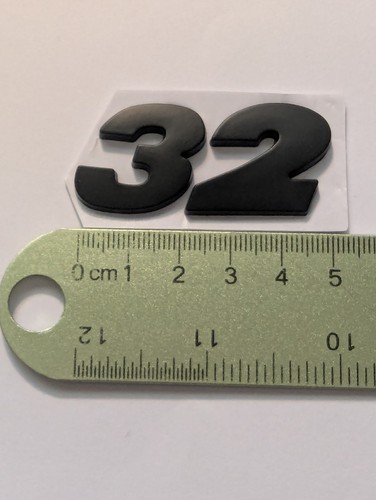 Number metal car - number, 32