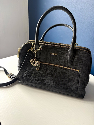 Dkny black pebbled leather - dkny,