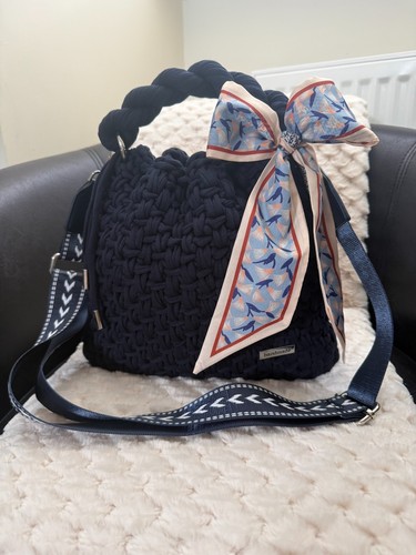 Hand made crochet navy - , blue