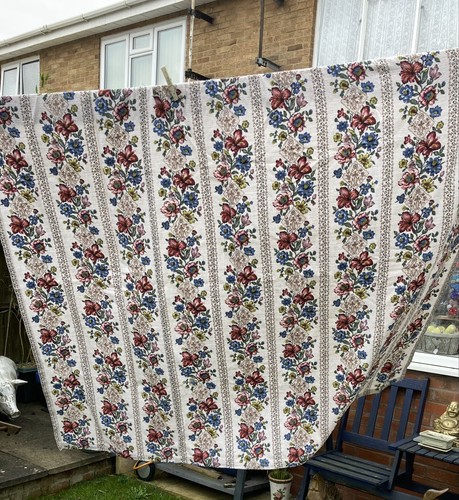 Large vintage style barkcloth - large-,