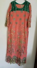 pakistani indian wedding party fancy stylish eid 3 piece beautiful dress size M