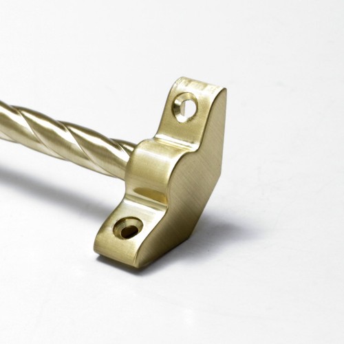 Satin brass stair - brass, rods
