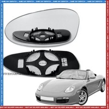 Left passenger side wing mirror glass for Porsche Boxster 2004-2009 heated