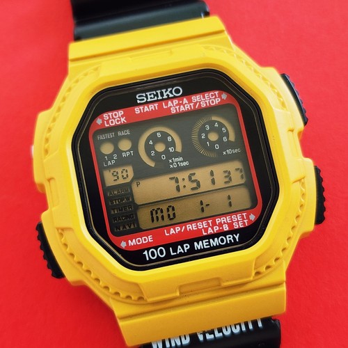 Seiko yellow 100 lap memory - yellow,