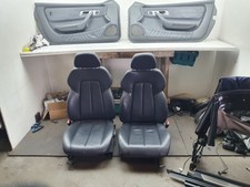 MERCEDES SLK R170 PAIR BLACK LEATHER MANUAL SEATS