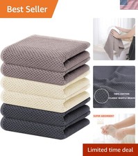 Soft and Durable 6-Pack of 13x28 Waffle Weave Dish Towels for Kitchens