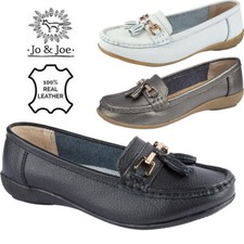 WOMENS SLIP ON REAL LEATHER