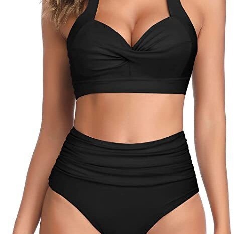 Ladies bikini set high - set, waist
