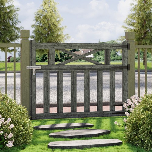 Wood gate for garden - wood,