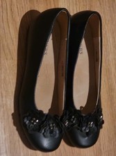 Pavers Women's Black Leather Lined Memory Foam Slip-On Shoes Size UK 5, EU 38.