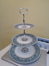 Wedgwood FLORENTINE TURQUOISE three tier cake stand