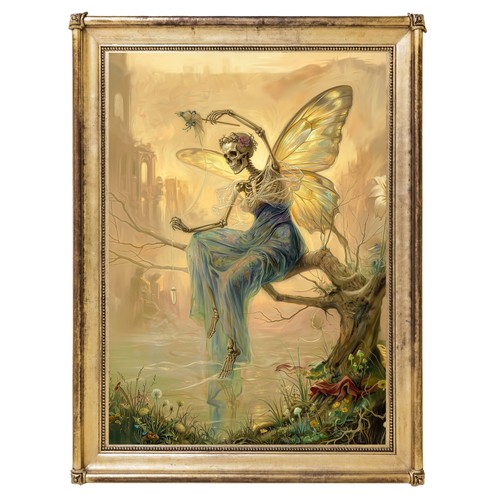 Vintage skeleton fairy - skeleton,