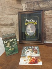 Rare Vintage Collectable Pears Soap Advertising Set Includes Original Wall Sign
