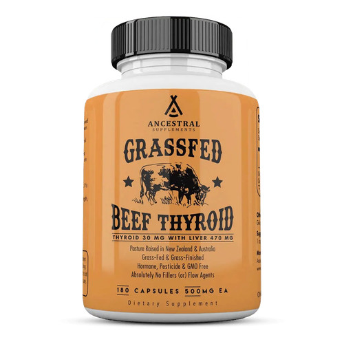 Grassfed beef thyroid - beef, with