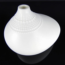 Rare Rosenthal "Pollo" Bud Vase White Porcelain Signed by Tapio Wirkkala 1970's