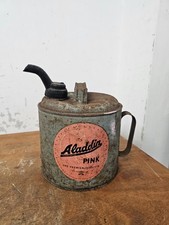 Vintage Retro Aladdin Pink Paraffin Dispenser Can "Premier Paraffin" Shell Max