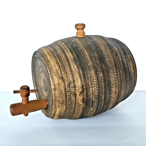 Vintage whiskey barrel ceramic - barrel,