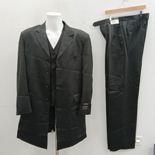 Alberto Celini Three-Piece Suit Size 42R W36 L36 Black New RMF30-GB