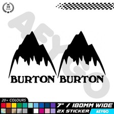 2x BURTON Vinyl Sticker Decal Car Window Bumper Race Livery Mod Sponsor Graphic