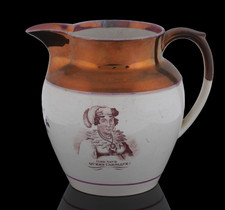 Antique Sunderland Jug Green -