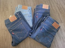 4 x Levi's Ladies Skinny Denim Jeans Size 26 W 32 L Blue