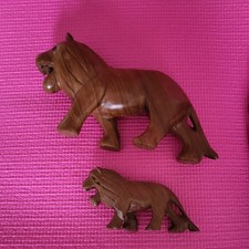 Wooden Hand Carved Lion