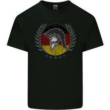German Bodybuilding Flag Gym Training Spartan Mens Cotton T-Shirt Tee Top