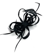 Ladies Black Feather Beak Clip