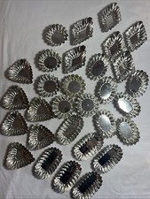 30- Vtg Mini Fluted Tin Molds