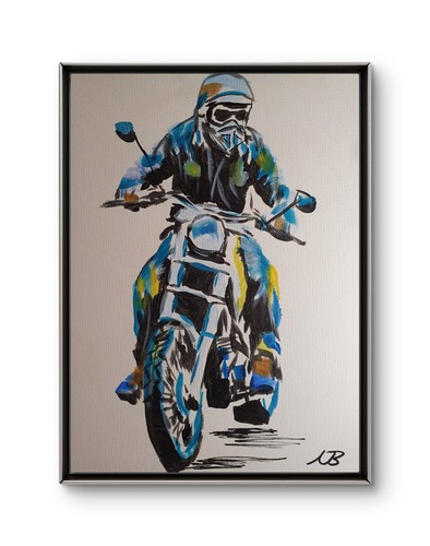The motorbike rider - motorbike, 12x16